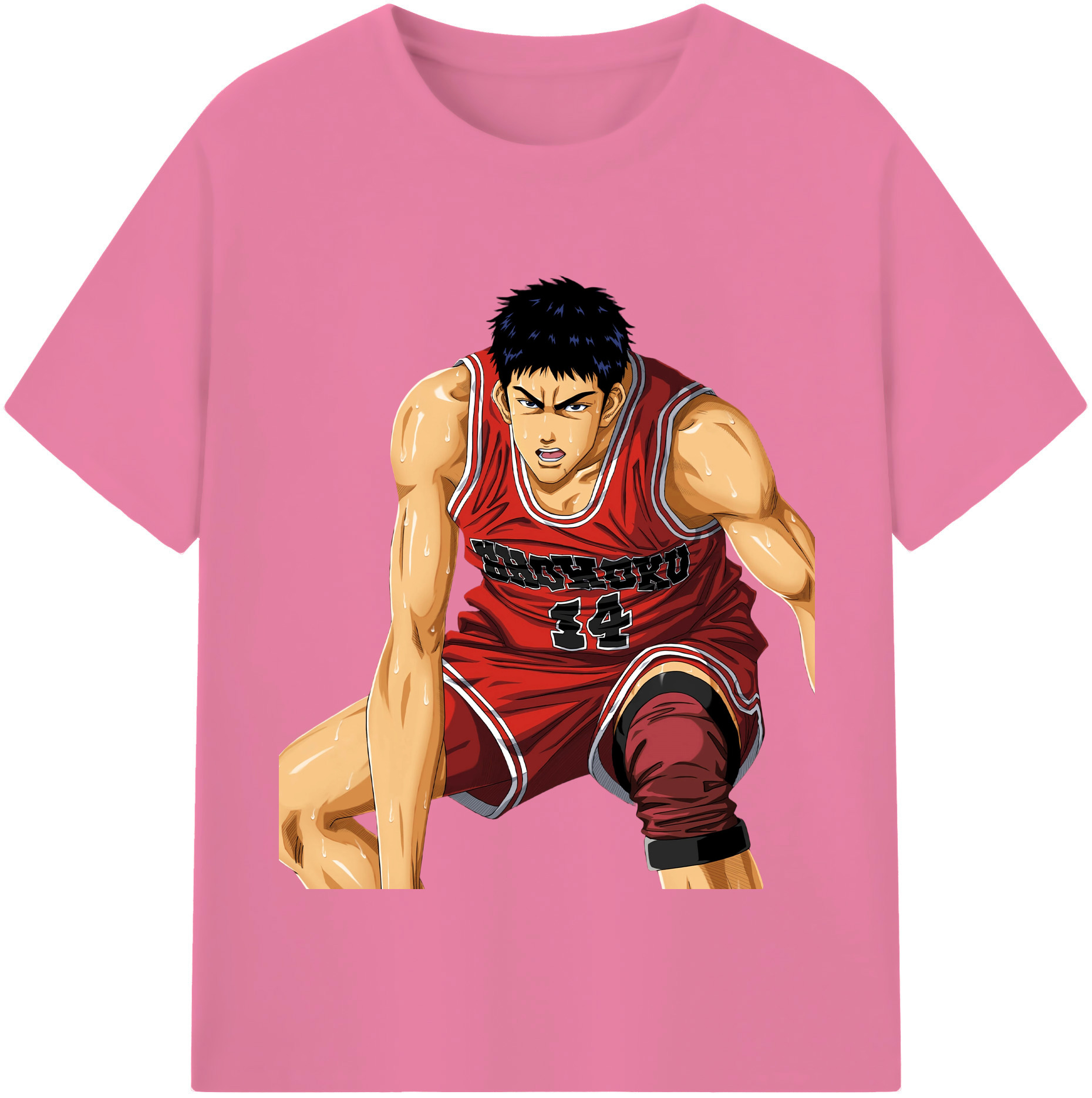 SLAM DUNK／スラムダンク 綿100％半袖Tシャツ（フロントプリント）
